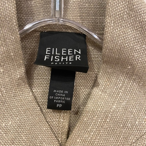 Eileen Fisher Mandarin Collar Linen Blend Jacket Size PP EUC - Picture 3 of 6
